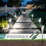 GIGALUMI Solar Lights Outdoor Waterproof, 12 Pack, Stainless Steel LED Solar Gar... - Image 4