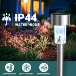 GIGALUMI Solar Lights Outdoor Waterproof, 12 Pack, Stainless Steel LED Solar Gar... - Image 5