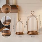 Hurricane Glass Candle Holders, Modern Farmhouse Coffee Table Decorations, Candl... - Image 3