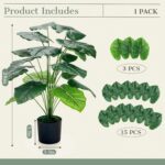 Der Rose 28'' Fake Plants Large Artificial Tropical Faux Plants Indoor Tall for ... - Image 4