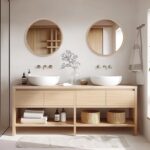 WallBeyond Round Wood Mirror 24 inch Circle Wall Mirror for Bathroom Round Wall ... - Image 4