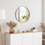 WallBeyond Round Wood Mirror 24 inch Circle Wall Mirror for Bathroom Round Wall ... - Image 5