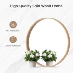 WallBeyond Round Wood Mirror 24 inch Circle Wall Mirror for Bathroom Round Wall ... - Image 6