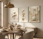 3pcs Modern Three-Dimensional Geometric Spheres Canvas Wall Art Abstract Luxury ... - Image 5