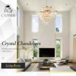 CATINER Large 36" Gold Crystal Chandeliers 23 Lights Modern Luxury Chandelier fo... - Image 6