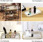 Bar Cart Tray, Decorative Mirrored Tray with Handles, Large Capacity Organizer, ... - Image 6