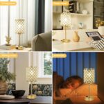 Hong-in Gold Lamps for Night Stands-Crystal Table Lamp with USB-C+A & AC Chargin... - Image 8