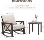 NATURAL EXPRESSIONS Rocking Bistro Set, 3 Piece Outdoor Patio Conversation Furni... - Image 7
