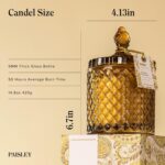 Jasmine Magnolia Scented Candle, Large Wooden Wick Natural Candles Non Toxic for... - Image 3