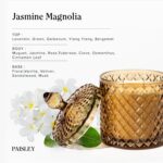 Jasmine Magnolia Scented Candle, Large Wooden Wick Natural Candles Non Toxic for... - Image 4
