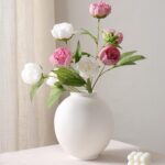 Starttag Large White Ceramic Vase, 9.8 inch Rustic Farmhouse Flowers Vase for Ho... - Image 3