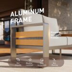 Aoxun Aluminum Patio Furniture Set, 5 Seats Luxury Metal Patio Conversation Sets... - Image 4