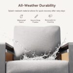 Aoxun Aluminum Patio Furniture Set, 5 Seats Luxury Metal Patio Conversation Sets... - Image 7