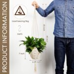 Shappy 1 Pack Jute Crochet Long Plant Hanger for 3 Inch to 12 Inch Pots, Macrame... - Image 3