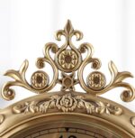Brass Wall Clock for Living Room - Modern Silent Non-Ticking Round Gold Clock, K... - Image 4