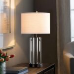 Kyrid 23.5'' Glass Table Lamp Set of 2 for Living Room with USB Ports and AC Out... - Image 3