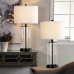Kyrid 23.5'' Glass Table Lamp Set of 2 for Living Room with USB Ports and AC Out... - Image 4