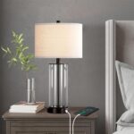 Kyrid 23.5'' Glass Table Lamp Set of 2 for Living Room with USB Ports and AC Out... - Image 7