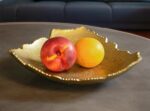 Red Co. 12” Decorative Antique Golden Allure Torn Metal Centerpiece Bowl with Sc... - Image 4
