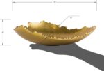 Red Co. 12” Decorative Antique Golden Allure Torn Metal Centerpiece Bowl with Sc... - Image 5