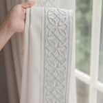 VisionaryHomeDesign Luxury Cotton Linen Pinch Pleat Curtains, Embroidered Trim M... - Image 6