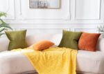 JUSPURBET Olive Green Luxury Velvet Throw Pillow Covers 22x22 Set of 2,Decorativ... - Image 4