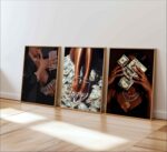 Trendy Black Girl Money Wall Art African American Women Pictures Wall Decor Fash... - Image 3