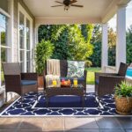 GENIMO 5' x 8' Outdoor Rug Waterproof for Patio Decor, Foldable Reversible Plast... - Image 3