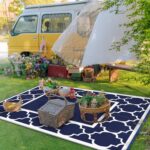 GENIMO 5' x 8' Outdoor Rug Waterproof for Patio Decor, Foldable Reversible Plast... - Image 4