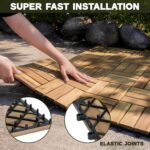 VICTORY RELAX Natural Acacia 12x12 Interlocking Wood Deck Tiles for Balcony, Gar... - Image 5