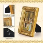 Geetery 4 Pcs Vintage Picture Frames Set Mini Antique Picture Frame Small Luxury... - Image 4