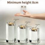 Votive Candle Holder Set of 3, Glass Votive Cande Holders Bulk, Tealight Cande H... - Image 3
