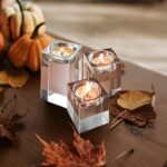 Votive Candle Holder Set of 3, Glass Votive Cande Holders Bulk, Tealight Cande H... - Image 7