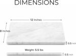 KC KULLICRAFT 8×12 Inches White Marble Cheese & Charcuterie Serving Board – Natu... - Image 3