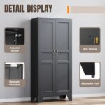 Yizosh Metal Pantry Cabinet,Tall Kitchen Pantry Storage Cabinet with Doors and A... - Image 5