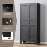 Yizosh Metal Pantry Cabinet,Tall Kitchen Pantry Storage Cabinet with Doors and A... - Image 6