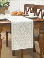 KEVA Boho Table Runner 72inches Long, Farmhouse Linen Table Runner, Rustic Vinta... - Image 5