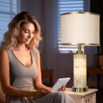 KIVDITZO 27" Alabaster Table Lamps Set of 2, Lamps for Living Room Bedroom,Bedsi... - Image 3