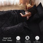 MR&HM Satin Comforter Queen 7 Pieces - Luxurious Pinch Pleat Bedding Set with Co... - Image 4