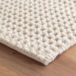 Handwoven Wool Area Rug - Hand Woven Natural Carpet Rugs- Bedroom Living Room Di... - Image 4
