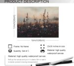 CAXIYSH Moody Floral Landscape Wall Art Vintage Autumn Flower Poster Dark Academ... - Image 3