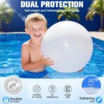 Solar Floating Pool Lights, 14 Inch Flame Solar Pool Light Balls, Floating Glow ... - Image 7