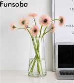 Clear Glass Flower Vase with Gold Mouth for Centerpieces Home Wedding Decoration... - Image 3
