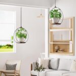 Hanging Planters for Indoor Plants: Macrame Plant Hanger with Sturdy Wood Base, ... - Image 8