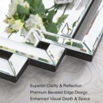 Modern Large Living Room Mirror with Mirrored Frame for Home Decor, 24" X 36" De... - Image 3