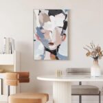 GeekMacro Abstract Face Textured Painting Hand Painted Colorful Wall Art for Liv... - Image 4