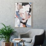 GeekMacro Abstract Face Textured Painting Hand Painted Colorful Wall Art for Liv... - Image 8