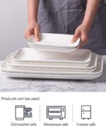 DELLING Large Serving Platter Set of 3, 16/14/12 Inch Porcelain Serving Trays fo... - Image 4