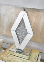 Signature Design by Ashley Prunella 30" Glam Crystal Bead Mirrored Glass Table L... - Image 4