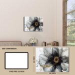 Black and White Gold Abstract Wall Art Modern Wall Decor Marble Flower Fluid Pic... - Image 6